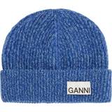 Ganni Dame Tilbehør Ganni Light Structured Rib Knit Beanie Nautical Blue