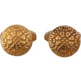 Guld Manchetknapper Dolce & Gabbana Gold Plated Brass Round Pin Men Cufflinks