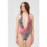 Dame - Leopard Badedragter Custo Barcelona Fuchsia Polyester Swimwear