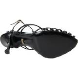 Læder - Sort Højhælede sko Dolce & Gabbana Black Stiletto High Heels Sandals EU39/US8.5