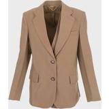 Victoria Beckham Enskuldret / Enæremet Tøj Victoria Beckham Asymmetric blazer brown