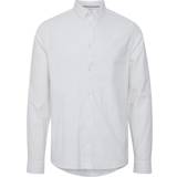 Solid Herre Skjorter Solid Langærmet Skjorte, Hvid