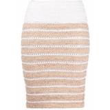 Hvid - Stribede Nederdele Balmain Striped Skirt