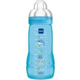 Sort Sutteflasker Mam Easy Active Feeding Bottle 2nd Age 330ml 6 Months X-Flow Teat Ultra Fast Speed Blue
