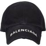 Balenciaga Hovedbeklædning Balenciaga Logo Cotton Cap Black