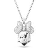 Rhodium Charms & Vedhæng Swarovski Disney Minnie Mouse Pendant, White, Rhodium plated