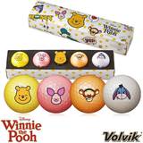 Volvik Golf Volvik Solice Disney 4 Pack Balls Winnie The Pooh Plus Ball Marker