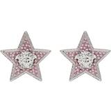 Palladium Øreringe Versace Silver & Pink Star Earrings 4JGL0 Palladium Rose UNI