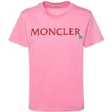 Moncler Dame T-shirts & Toppe Moncler Pink Embroidered T-Shirt 52A Pink