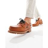 Timberland Brun Sneakers Timberland 3-eye Lug Handsewn Boat Shoe For Men In Brown Brown