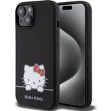 Hello Kitty Grøn Mobiltilbehør Hello Kitty iPhone 15 Cover Liquid Silicone Sort