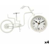 Hvid Bordure Gift Decor Bicycle White Metal Table Clock