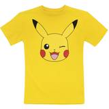 Pokémon T-shirts Børnetøj Pokémon gaming T-shirt Børn Pikachu Face till 152 Unisex gul
