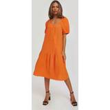 Kort ærme - Orange Kjoler Vero Moda Kjole vmNatali Nia 2/4 Blk Dress Wvn Orange