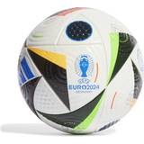 Naturgræs Fodbolde adidas EURO24 Pro Football - White/Black/Glow Blue
