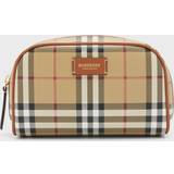 Burberry Bomuld Kosmetiktasker Burberry Small Check Zip Cosmetic Pouch Bag