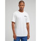 Lee Herre T-shirts Lee Logo Short T-Shirt, Ecru