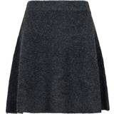 Uld - XL Nederdele Neo Noir Gisa Knit Skirt ANTRACIT