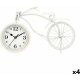 Hvid Bordure Gift Decor Bicycle White Metal Table Clock