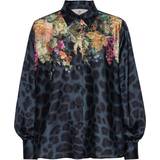 48 - Leopard - Polyester Tøj Elle Shirt NAVY FLOWER LEOPARD
