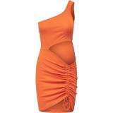 Elastan/Lycra/Spandex - Orange Kjoler Only Kort Shoulder Kjole