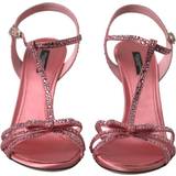 Kilehæl - Transparent Sko Dolce & Gabbana Pink Crystal Ankle Strap Shoes Sandals EU41/US10.5