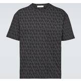 Valentino Peplum Tøj Valentino Toile Iconographe cotton jersey T-shirt black