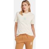 Timberland Dame Overdele Timberland Stack Logo T-shirt For Women In White White