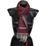 Missoni Cashmere Halstørklæde & Sjal Missoni Maroon 100% Cashmere Unisex Neck Wrap Fringes Scarf