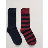 Rød - Stribede Undertøj Gant Herre 2-Pack tværstribede og ensfarvede sokker 40-42 Rød