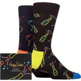 Slim Tøj Happy Socks 2-pack You Did It Gift 6500, Unisex, Tøj, Sort, 41-46