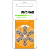Batterier & Opladere Phonak 13 Hearing Aid Batteries 6-pack