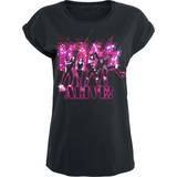 Kiss 56 Tøj Kiss T-shirt Alive Pink Glitter till Damer sort