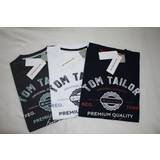 Tom Tailor Firkantet - Sort Tøj Tom Tailor T-Shirt mit Label-Print in Mittelgrau, Größe