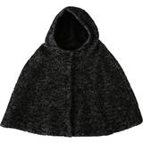 Dolce & Gabbana V-udskæring Tøj Dolce & Gabbana Gray Tweet Wool Shoulder Hat Hooded Scarf