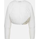 Prada Bomuld Overtøj Prada Wattierte Cropped-Jacke aus Baumwolle Weiß