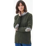 Barbour Dame - Grøn Tøj Barbour Pendle Crew knit Lady Sweater Olive UK14/DK40
