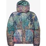 Multifarvet - Nylon Overtøj Billionaire Boys Club Mens Multi Wilderness Graphic-print Cotton-down Jacket