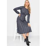 8 - Lange kjoler - Sort LTS Tall Women's Spot Print Dress Charcoal