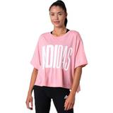 56 - Dame T-shirts & Toppe adidas Univ Tee Plus Pink, Female, Tøj, T-shirt, Lyserød
