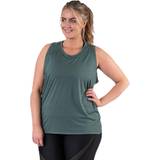 Dame - Grøn - Hør T-shirts & Toppe BLACC Alya Plus tank Green, Female, Tøj, Tops, Træning, Grøn