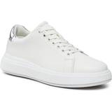 13 - Sølv Sneakers Calvin Klein Leather Trainers WHITE