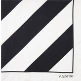 Valentino Tilbehør Valentino Garavani Black & White Striped Scarf 0AN Avorio/Nero UNI