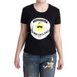 Moschino Dame Overdele Moschino Black Cotton Sunny Milano Print Women's T-shirt