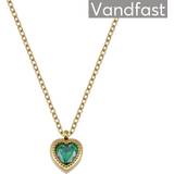 Smykker CAB ANNEBRAUNER Passion Heart Necklace Green