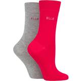 Pink - Silke Undertøj Elle Pair Plain Bamboo Fibre Socks Pink 4-8