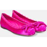 Pink - Satin Lave sko Valentino Garavani Women's Rockstud Ballet Flats