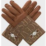 Versace Dame Bælter Versace Allover leather gloves brown