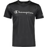 Champion Herre T-shirts Champion Herren C-sport Micro Mesh Logo S-s T-Shirt, Schwarz