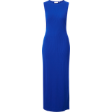 Blå - Lange kjoler - Nylon Calvin Klein Slim Ribbed Tank Dress BLUE